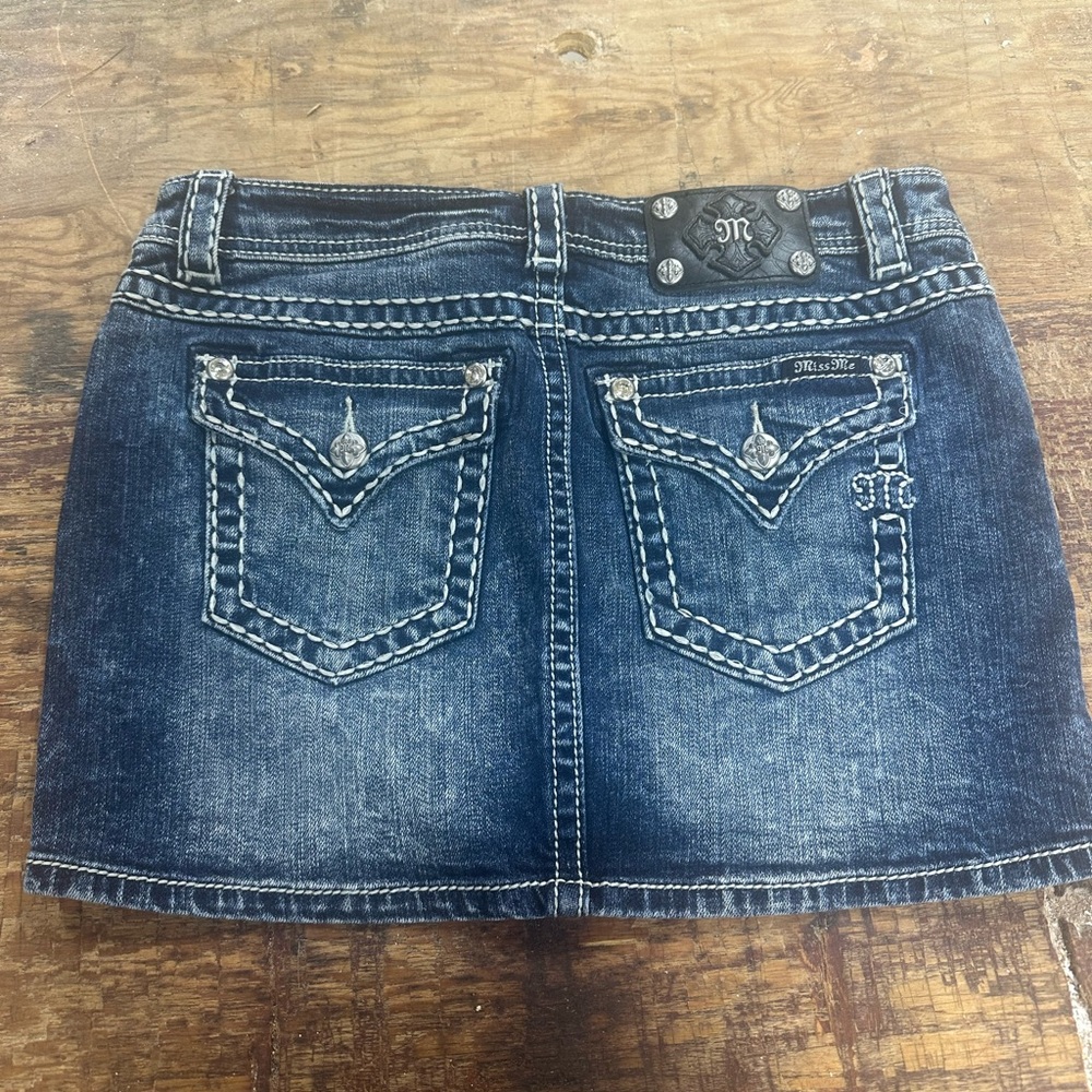 Miss Me Blue Mini Skirt Casual